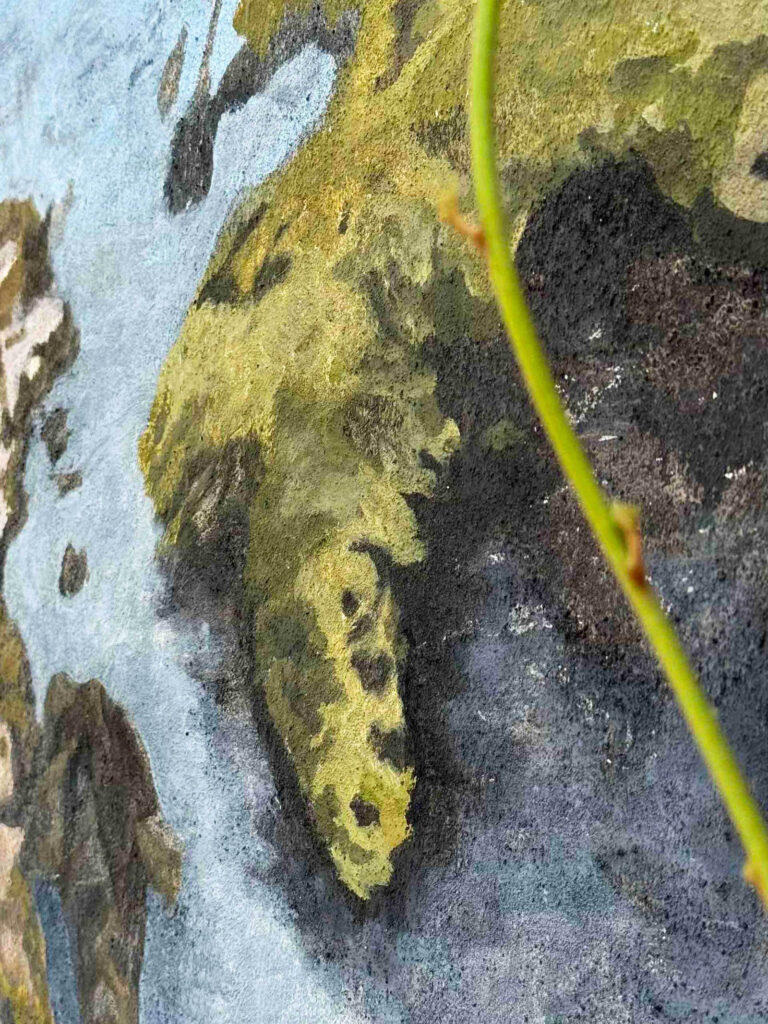 Deptford street mural at Mcmillan Educational Herb Garden, detail view