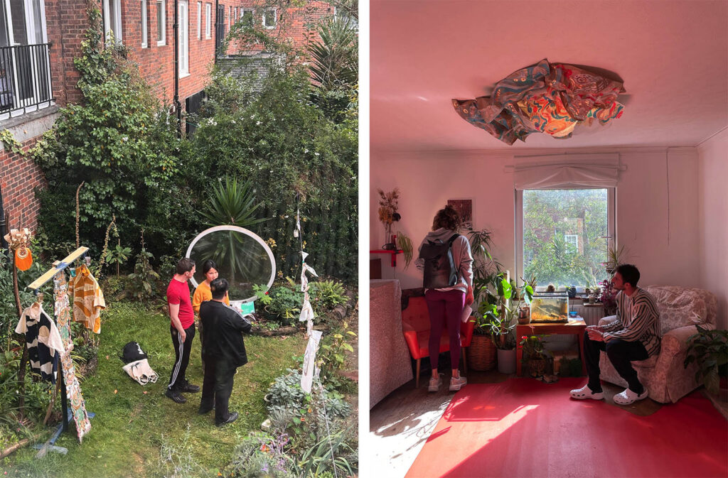 The indoor and outdoor view of the Hua De Hua Hua exhibition